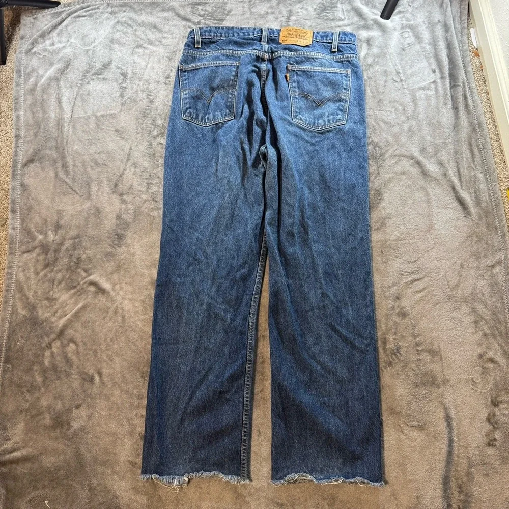Vintage Levi's 505 Jeans Men's 38x34 Fits 36x30 Orange‎ Tab Faded Whiskered 90s